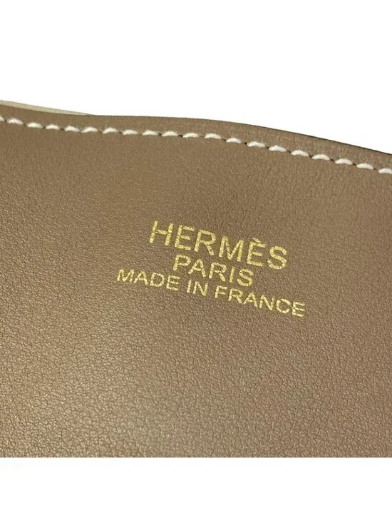 Hermes Tote Double Sens 45 Etoupe Cles Black Reversible Tricolor - Picture 12 of 16